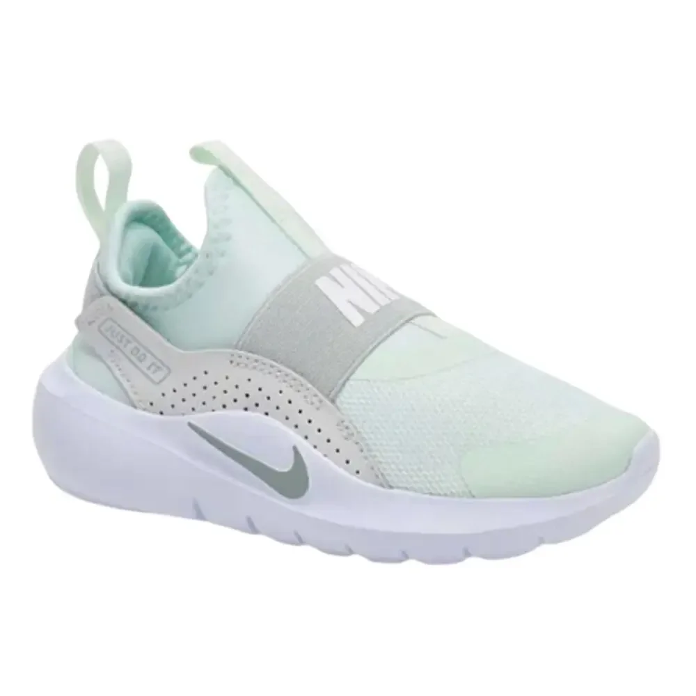 Nike Kids' Preschool Flex Runner 4 Shoes in Barley Green/Light Silver, Size 11C